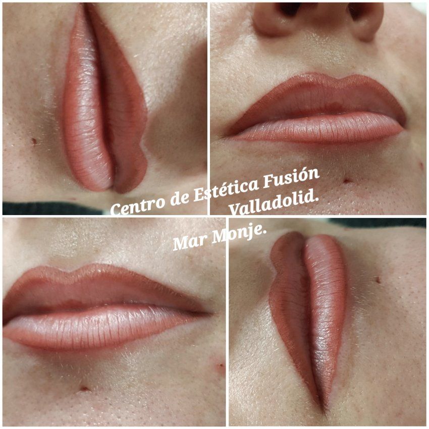 Micropigmentación de labios en Centro de Estética Fusión  en Valladolid