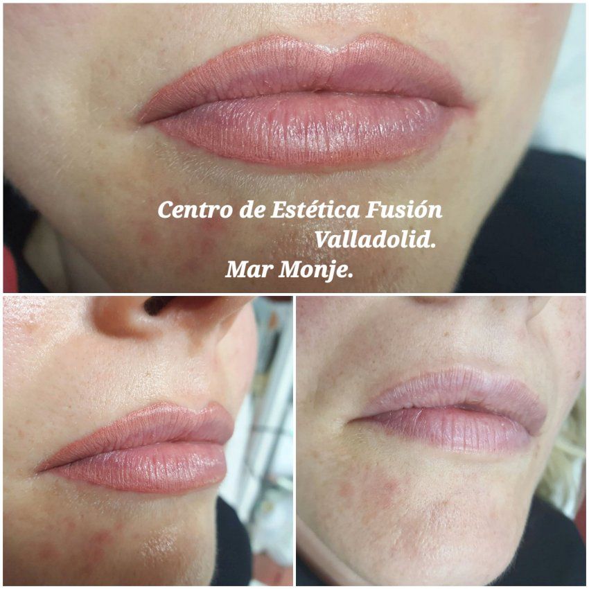 Micropigmentación de labios en Centro de Estética Fusión  en Valladolid