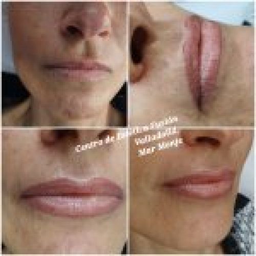 Micropigmentación de labios en Centro de Estética Fusión  en Valladolid