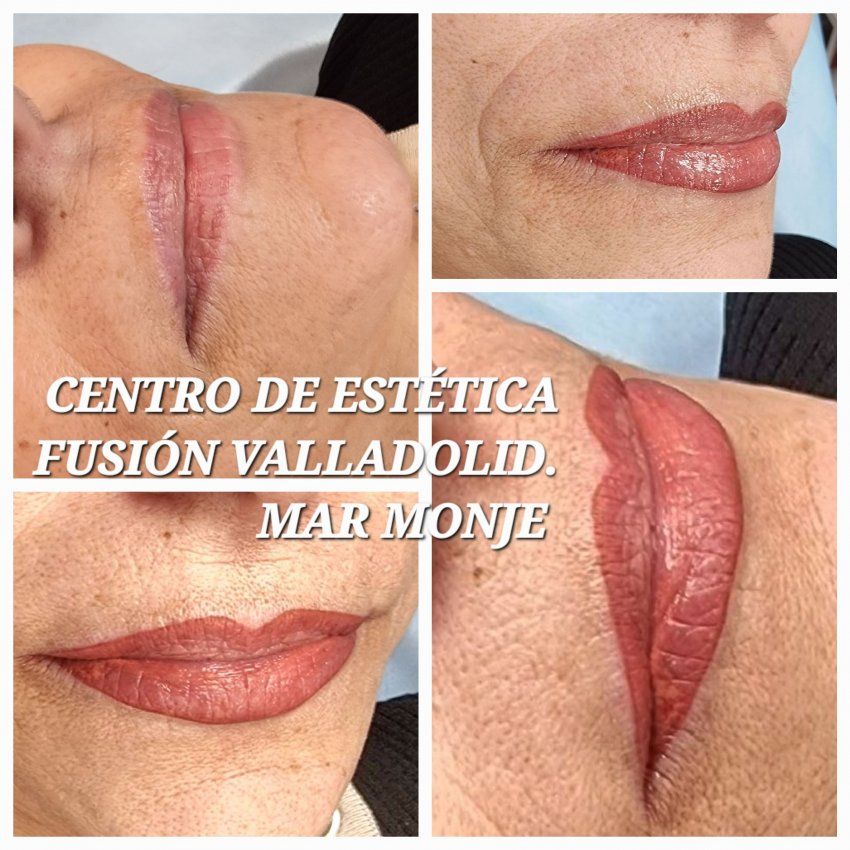 Micropigmentación de labios en Centro de Estética Fusión  en Valladolid