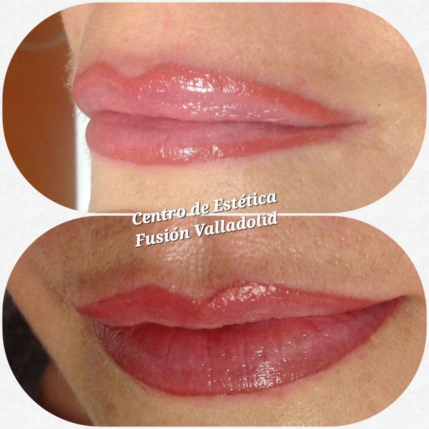 Micropigmentación de labios en Centro de Estética Fusión  en Valladolid