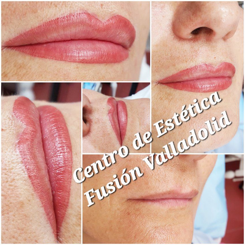 Micropigmentación de labios en Centro de Estética Fusión  en Valladolid