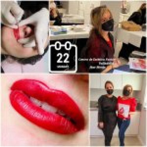 Micropigmentación de labios en Centro de Estética Fusión  en Valladolid