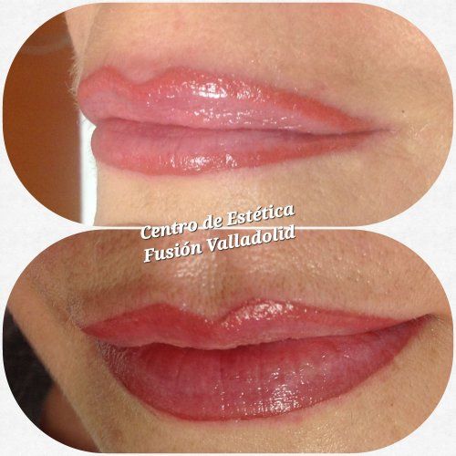 Micropigmentación de labios en Centro de Estética Fusión  en Valladolid