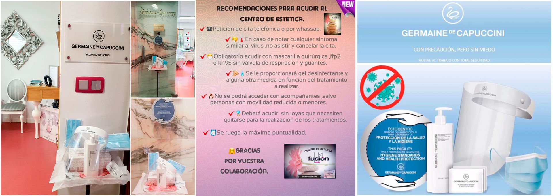 Protección contra Covid 19 Estética Fusión